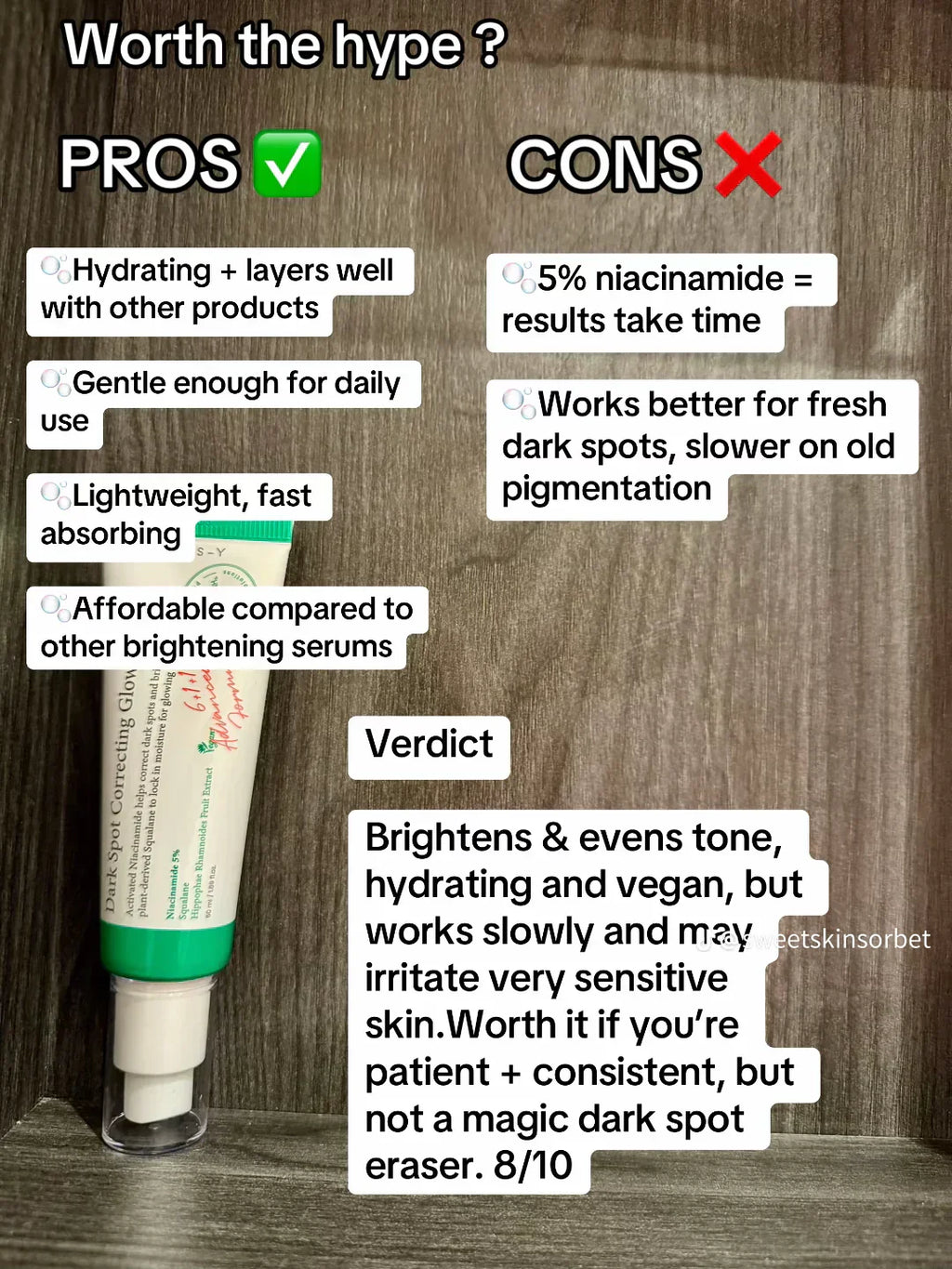 AXIS-Y dark correcting spots viral glow serum